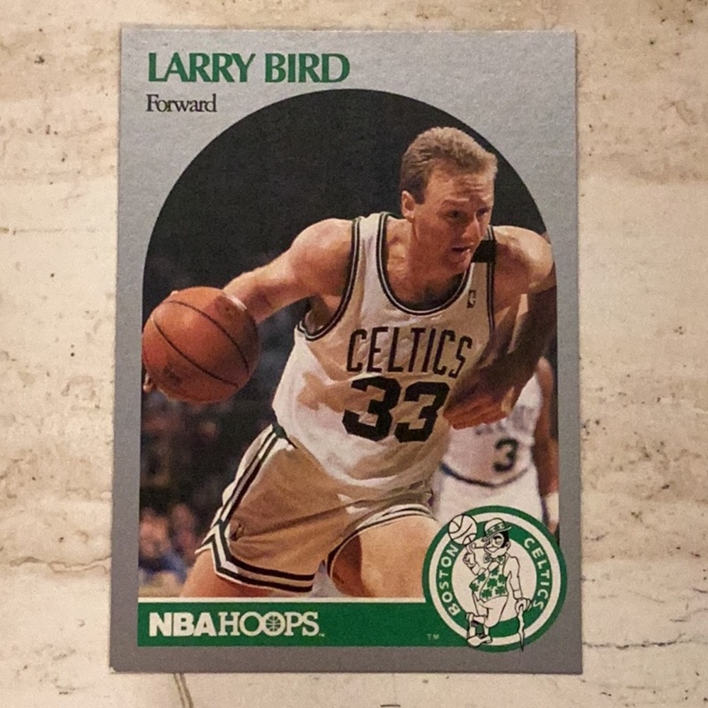 Larry Bird 1990 NBA Hoops 39 Celtics Basketball Card Boston Celtics #39